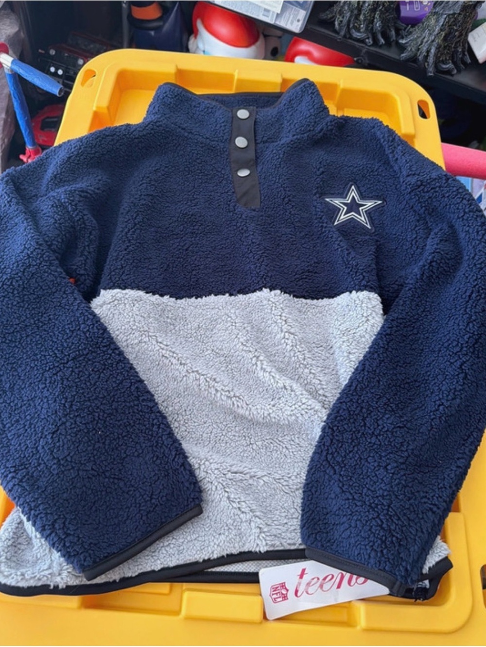 Girls Dallas Cowboys Sherpa Jacket Sz L